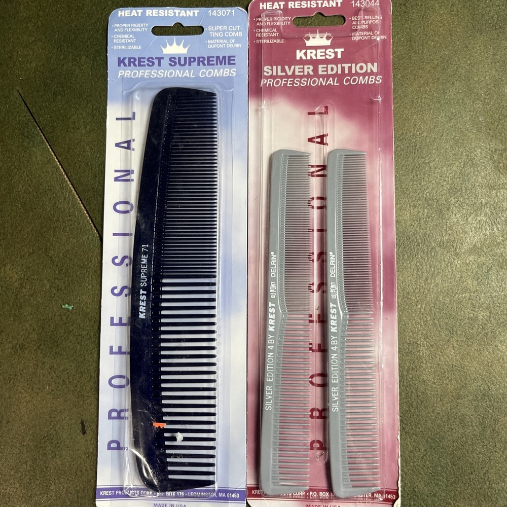 (PACK OF 3) Krest Professional Barber hair combs